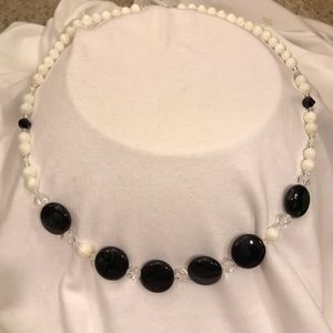 ⬇️ $233  Mother of Pearl & Black Onyx Necklace